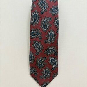 Robert Talbott Burgundy and Blue Paisley Tie